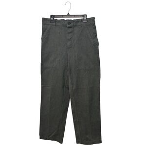 Vintage Swiss Army Work Trousers Mens 33 Gray Heavyweight Cotton Twill Field